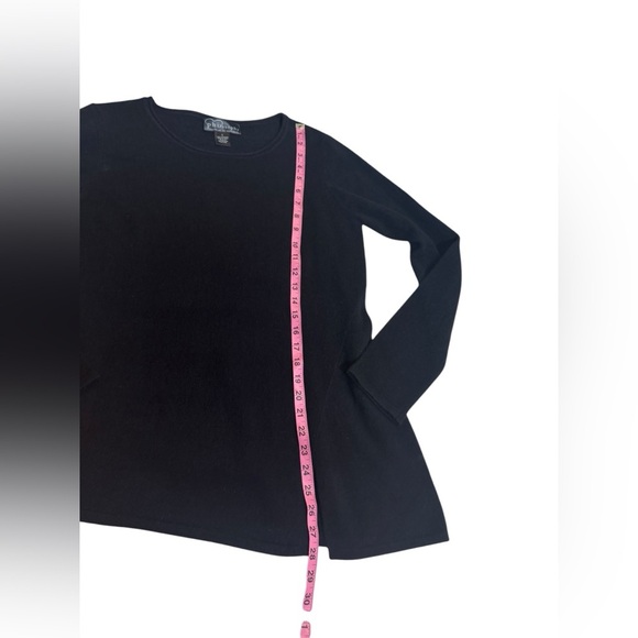 Philosophy By Republic 100% Cashmere Asymmetrical Black Pullover Large - Picture 10 of 11